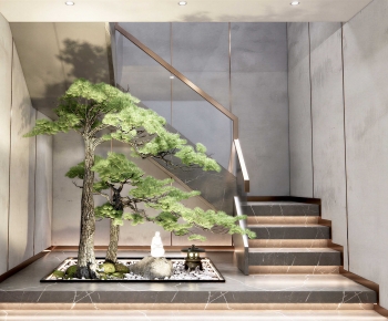 New Chinese Style Stairwell-ID:901459935