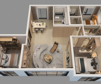 Modern A Bird's-eye View Of Home Decoration-ID:584913028