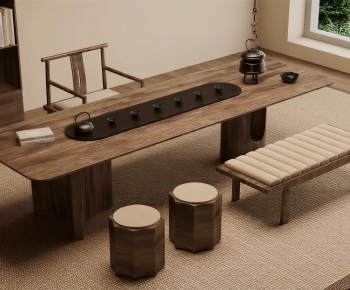 New Chinese Style Tea Tables And Chairs-ID:125781066