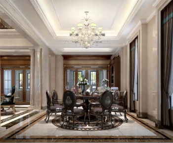 European Style Dining Room-ID:295929993