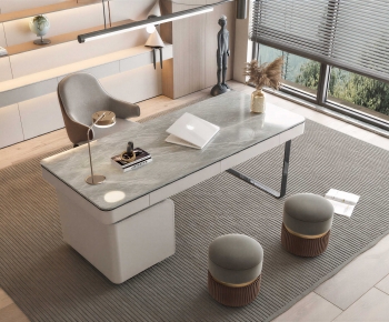Modern Computer Desk And Chair-ID:885190964