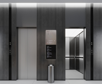 Modern Office Elevator Hall-ID:633384945