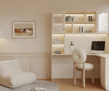 Modern Computer Desk And Chair-ID:233397965