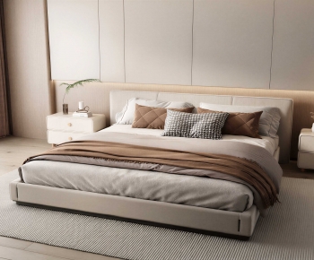 Modern Double Bed-ID:884463074