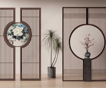 New Chinese Style Wooden Screen Partition-ID:350670833
