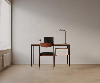 Modern Computer Desk And Chair-ID:376420973