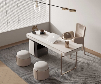 Modern Computer Desk And Chair-ID:115021944