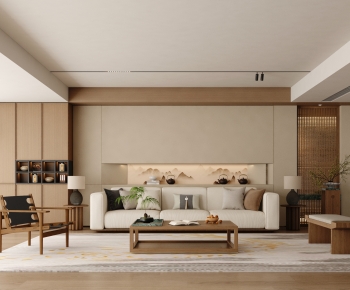 New Chinese Style A Living Room-ID:783225068