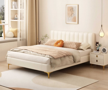 Modern Double Bed-ID:249032024