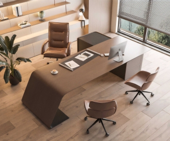 Modern Office Desk And Chair-ID:469608076