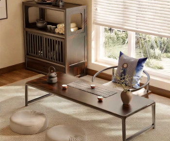 New Chinese Style Tea Tables And Chairs-ID:402879953