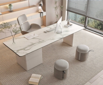 Modern Computer Desk And Chair-ID:134891997