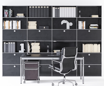 Modern Office Desk And Chair-ID:565584904