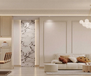 French Style A Living Room-ID:507205017