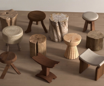 Wabi-sabi Style Stool-ID:845119006