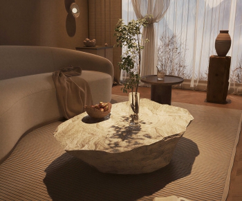 Wabi-sabi Style Coffee Table-ID:377063043