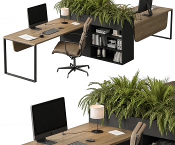 Modern Office Desk And Chair-ID:346468936