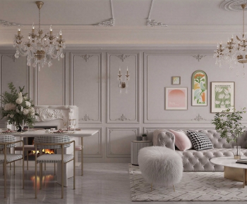 French Style A Living Room-ID:433296929