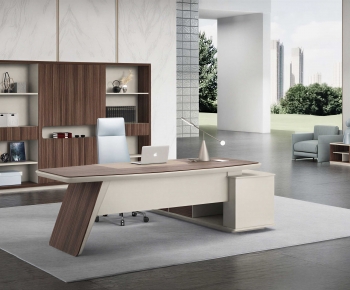 Modern Office Desk And Chair-ID:821284065