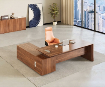 Modern Office Desk And Chair-ID:878079895