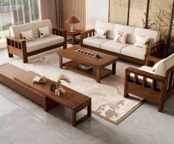 New Chinese Style Sofa Combination-ID:991749053