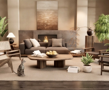 Wabi-sabi Style Sofa Combination-ID:902800661