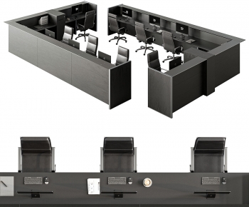 Modern Office Desk And Chair-ID:413712024