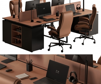 Modern Office Desk And Chair-ID:524960992