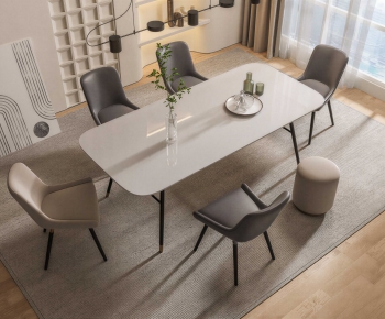 Modern Dining Table And Chairs-ID:392194035