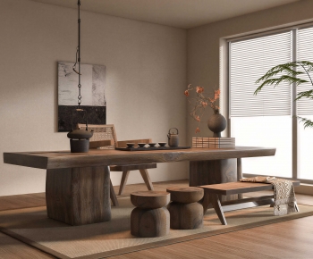 Wabi-sabi Style Tea Tables And Chairs-ID:270302061