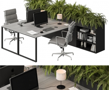 Modern Office Desk And Chair-ID:397599949