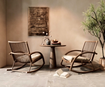 Wabi-sabi Style Rocking Chair-ID:686161999