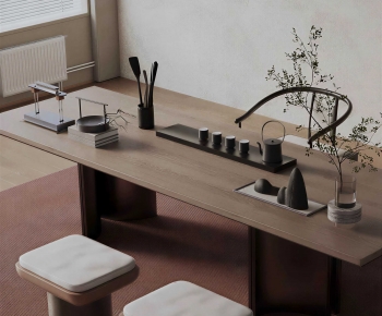 New Chinese Style Tea Tables And Chairs-ID:455595029