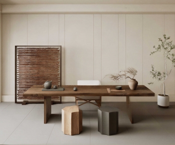 New Chinese Style Tea Tables And Chairs-ID:608442071