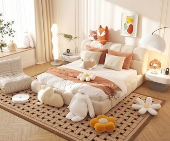 Modern Double Bed-ID:498836998