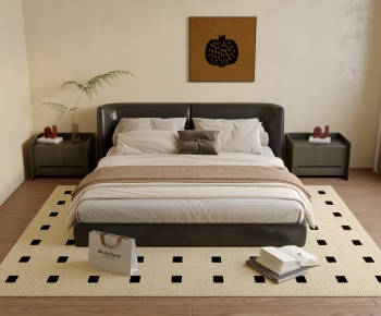 Modern Double Bed-ID:127275941