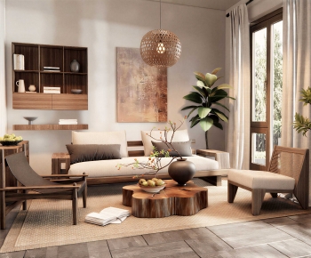 Wabi-sabi Style A Living Room-ID:232601883