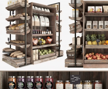 Industrial Style Supermarket Shelf-ID:694624904