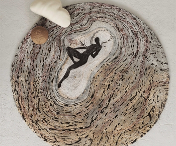 Modern Circular Carpet-ID:689937116