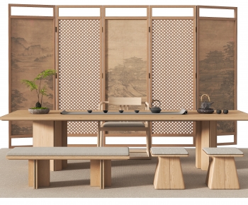 New Chinese Style Tea Tables And Chairs-ID:730098969