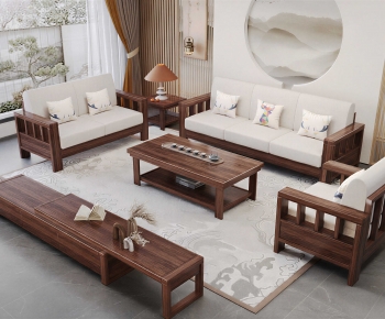 New Chinese Style Sofa Combination-ID:589629899