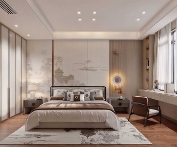 New Chinese Style Bedroom-ID:910298112