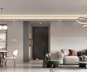 Modern A Living Room-ID:989243987