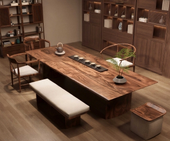 New Chinese Style Tea Tables And Chairs-ID:129097945