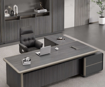 Modern Office Desk And Chair-ID:241439108