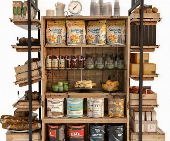 Industrial Style Supermarket Shelf-ID:227849015
