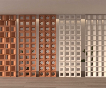 Modern Cement Brick Screen Partition-ID:496814978