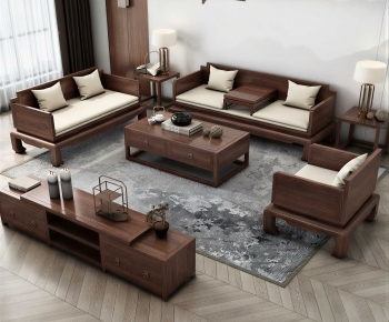 New Chinese Style Sofa Combination-ID:330126055
