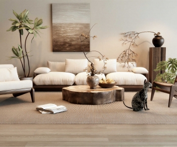 Wabi-sabi Style Sofa Combination-ID:476388918