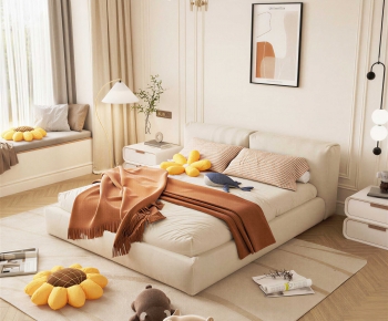 Modern Double Bed-ID:103682995